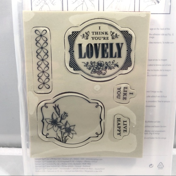 Stampin’ Up! YOU’RE LOVELY Stamps Set (5 stamps)  Item 133578 - Picture 4 of 4